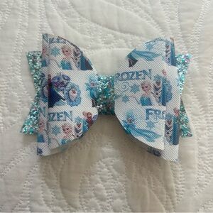 Frozen Hair Bow with Glitter ✨